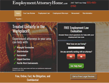 Tablet Screenshot of employmentattorneyhome.com